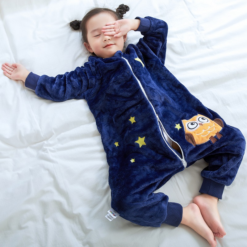Baby Sleep Sack - MICHLEY ベビー寝袋フランネル子供パジャマ暖かい冬服幼児袋スリープサック寝具女の子男の子子供 1-6T