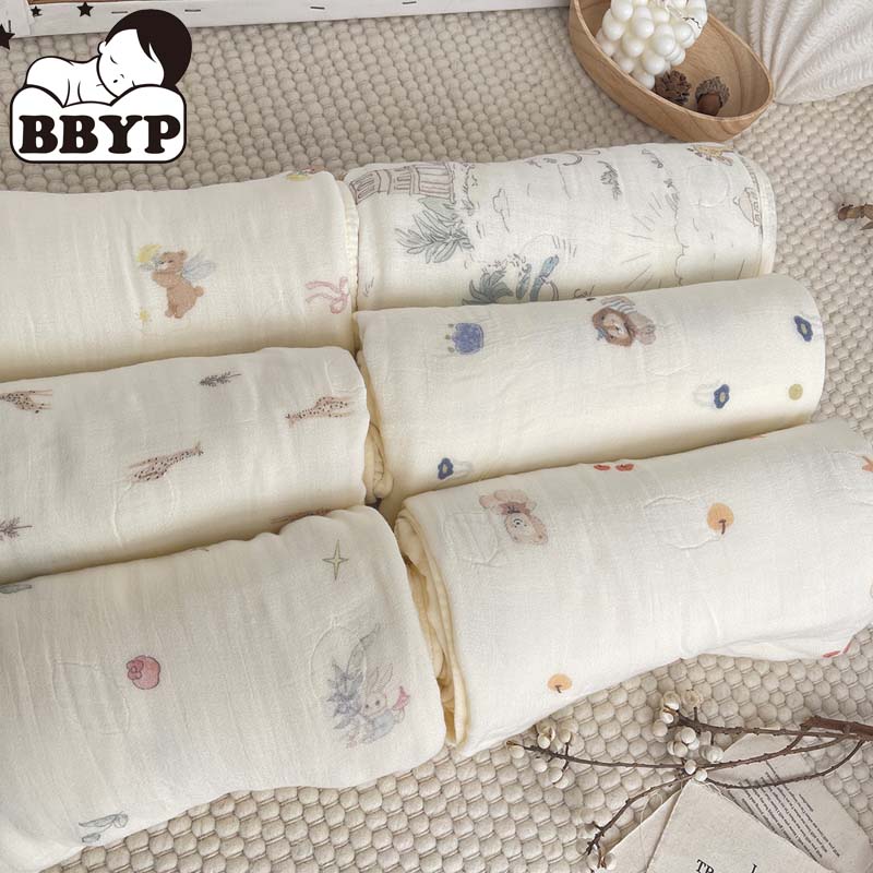 Baby Sleep Sack - 4層竹綿モスリンブランケットベビーおくるみ新生児バスタオルガーゼ幼児キッズラップスリープサックベビーブランケット