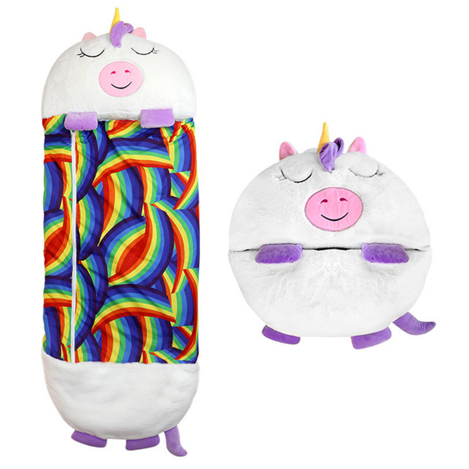 Baby Sleep Sack - 子供用漫画動物寝袋 枕付き 快適なぬいぐるみ 暖かいスリーピーサック 男の子と女の子用 ソフトな誕生日プレゼント