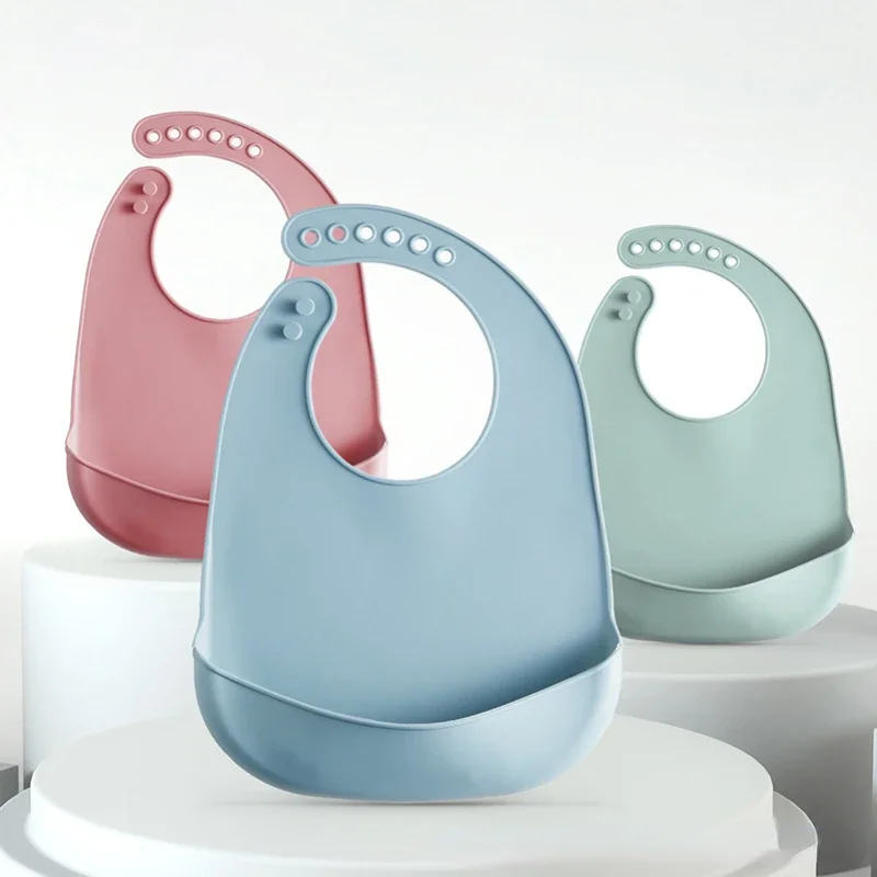 1/2 個ベビーよだれかけ調節可能な防水よだれかけ赤ちゃんソ - Silicone Baby Bibs のレビューと価格