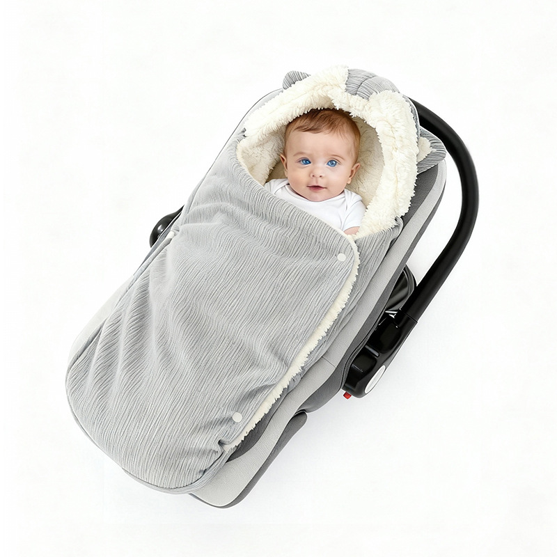 秋冬用厚手暖かいベビーフード付き寝袋ラムウール新生児用おくる - Baby Sleep Sack のレビューと価格