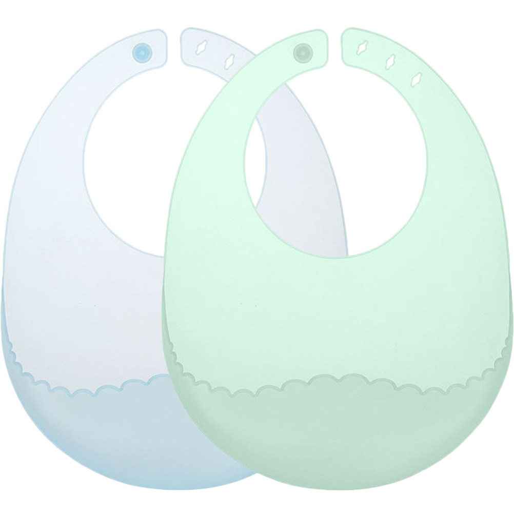 2個セットのシリコン製ベビービブ、乳幼児の食事用よだれキャッ - Silicone Baby Bibs のレビューと価格