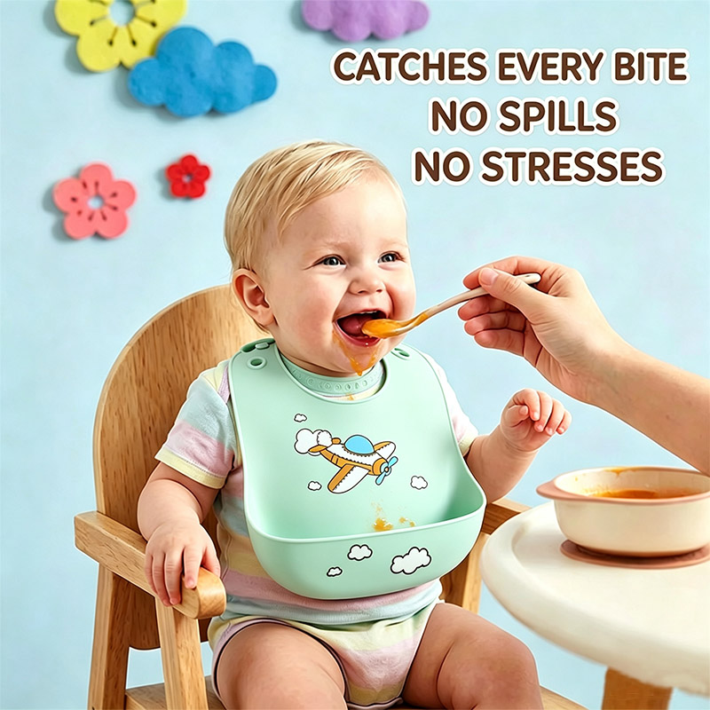 シリコン製ベビー用食事エプロン 防水フードキャッチャーエプロ - Silicone Baby Bibs のレビューと価格