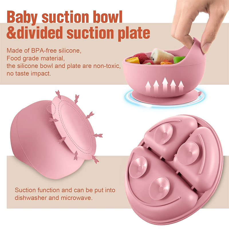 子供用シリコン食器セット、赤ちゃんの生鮮食品トレーニング、サ - Silicone Baby Bibs のレビューと価格