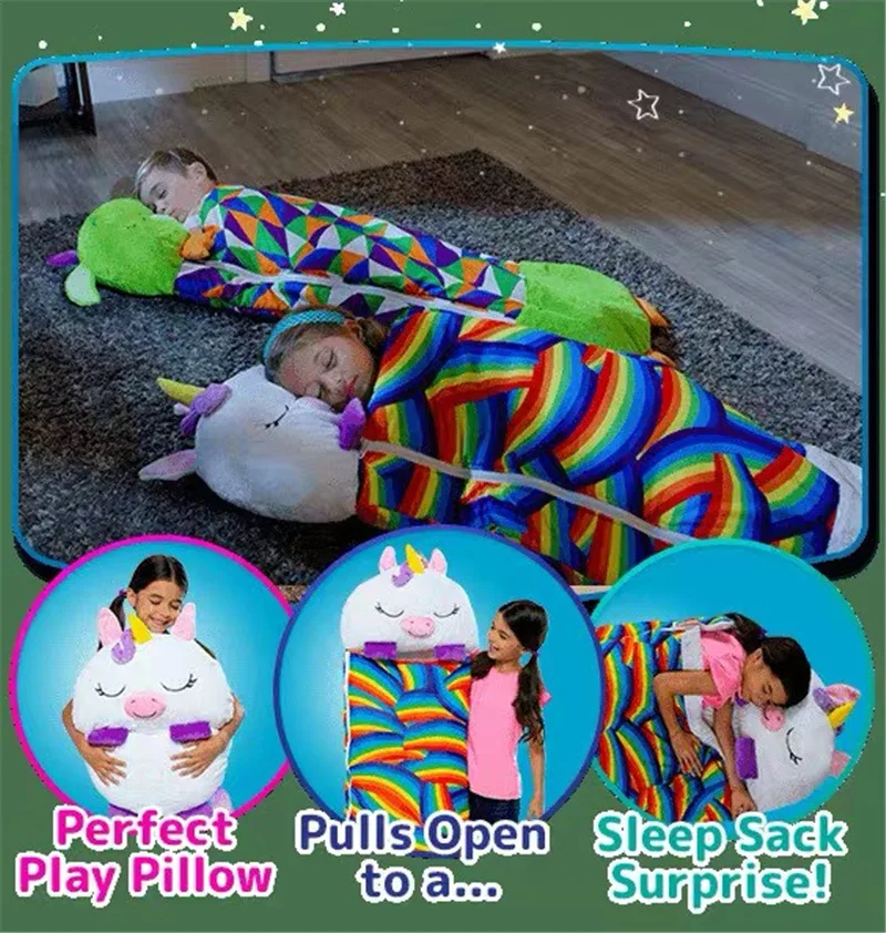 子供用漫画動物寝袋 枕付き 快適なぬいぐるみ 暖かいスリーピ - Baby Sleep Sack のレビューと価格
