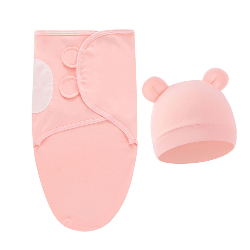 かわいいクマの綿新生児おくるみラップ + 帽子セット驚愕防止 - Baby Sleep Sack のレビューと価格
