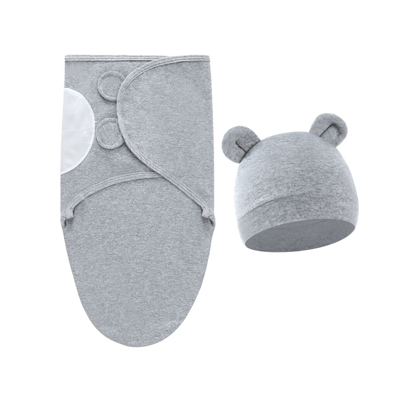 かわいいクマの綿新生児おくるみラップ + 帽子セット驚愕防止 - Baby Sleep Sack のレビューと価格