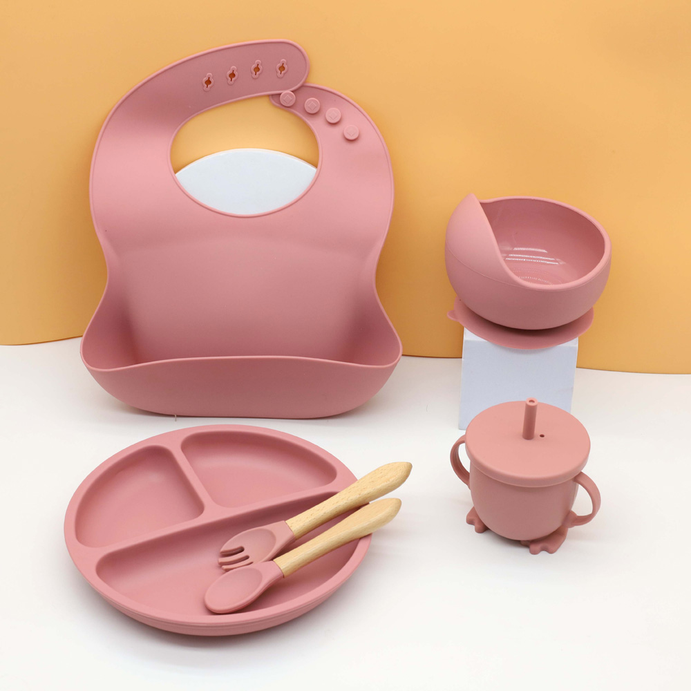 ホット離乳食食器セットよだれかけボウルディナープレートウォー - Silicone Baby Bibs のレビューと価格