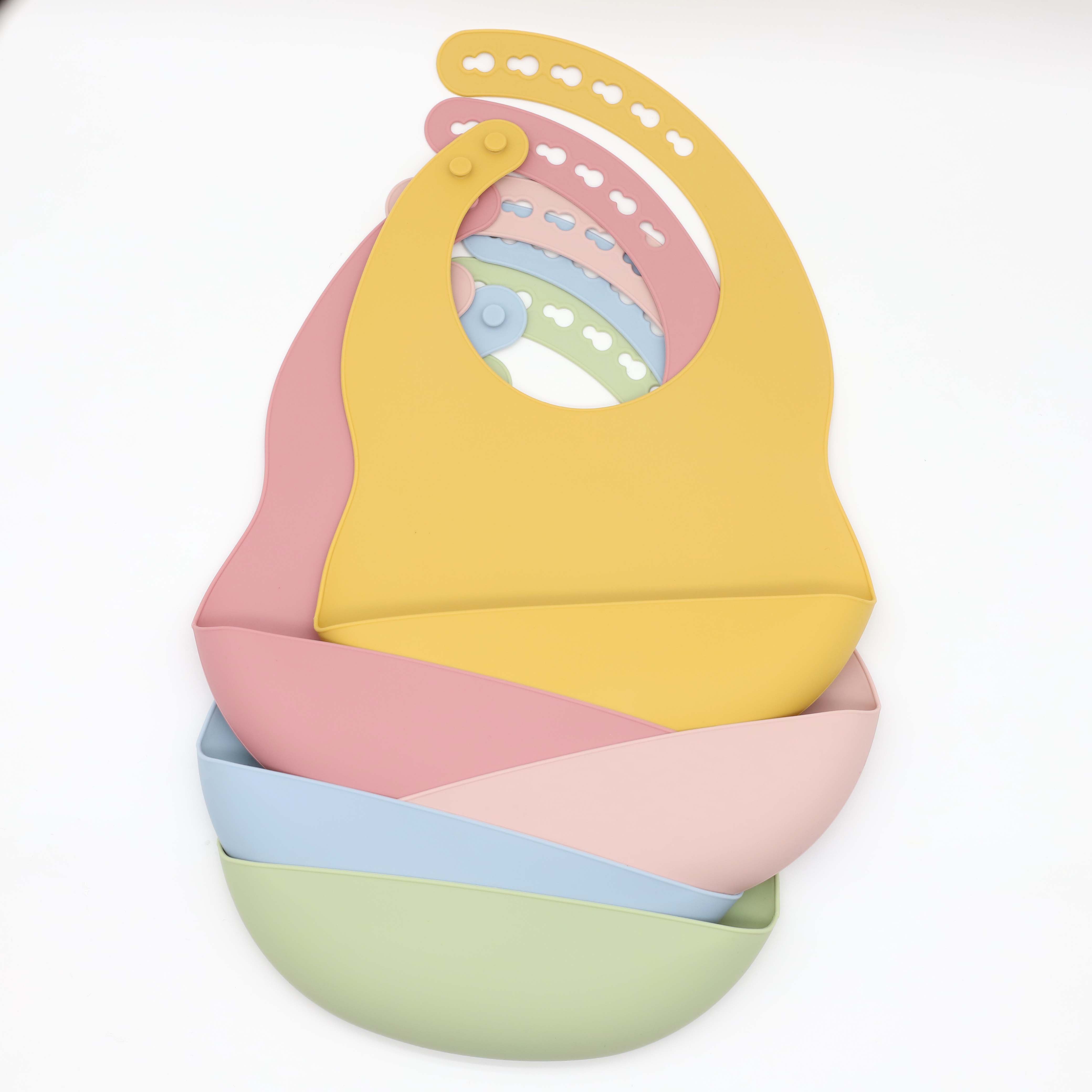 調節可能なボタン付きの新しいベビーシリコンよだれかけ、お手入 - Silicone Baby Bibs のレビューと価格