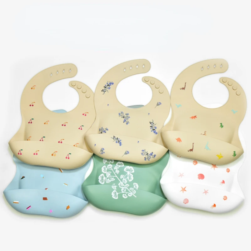 インベビーよだれかけ BPA フリー防水ソフトシリコーン唾液 - Silicone Baby Bibs のレビューと価格