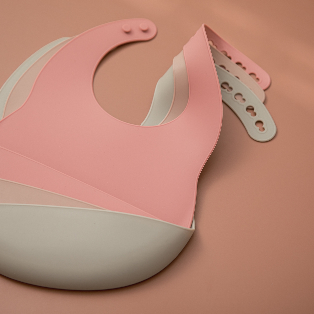 1pc 調節可能なベビーシリコンよだれかけ マルチカラー 食 - Silicone Baby Bibs のレビューと価格